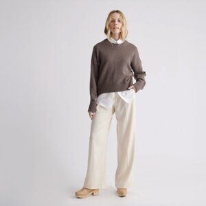 Quince 100% Organic Cotton Boyfriend Crew Sweater